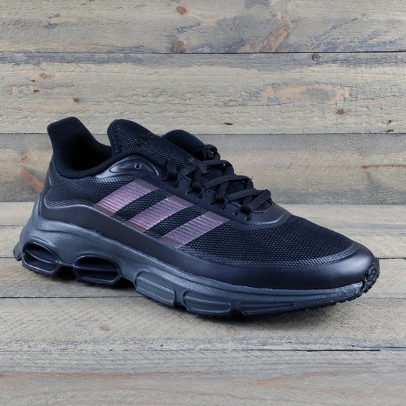 adidas Men's Quadcube Running Shoes Black/Signal - Picture 1 of 10